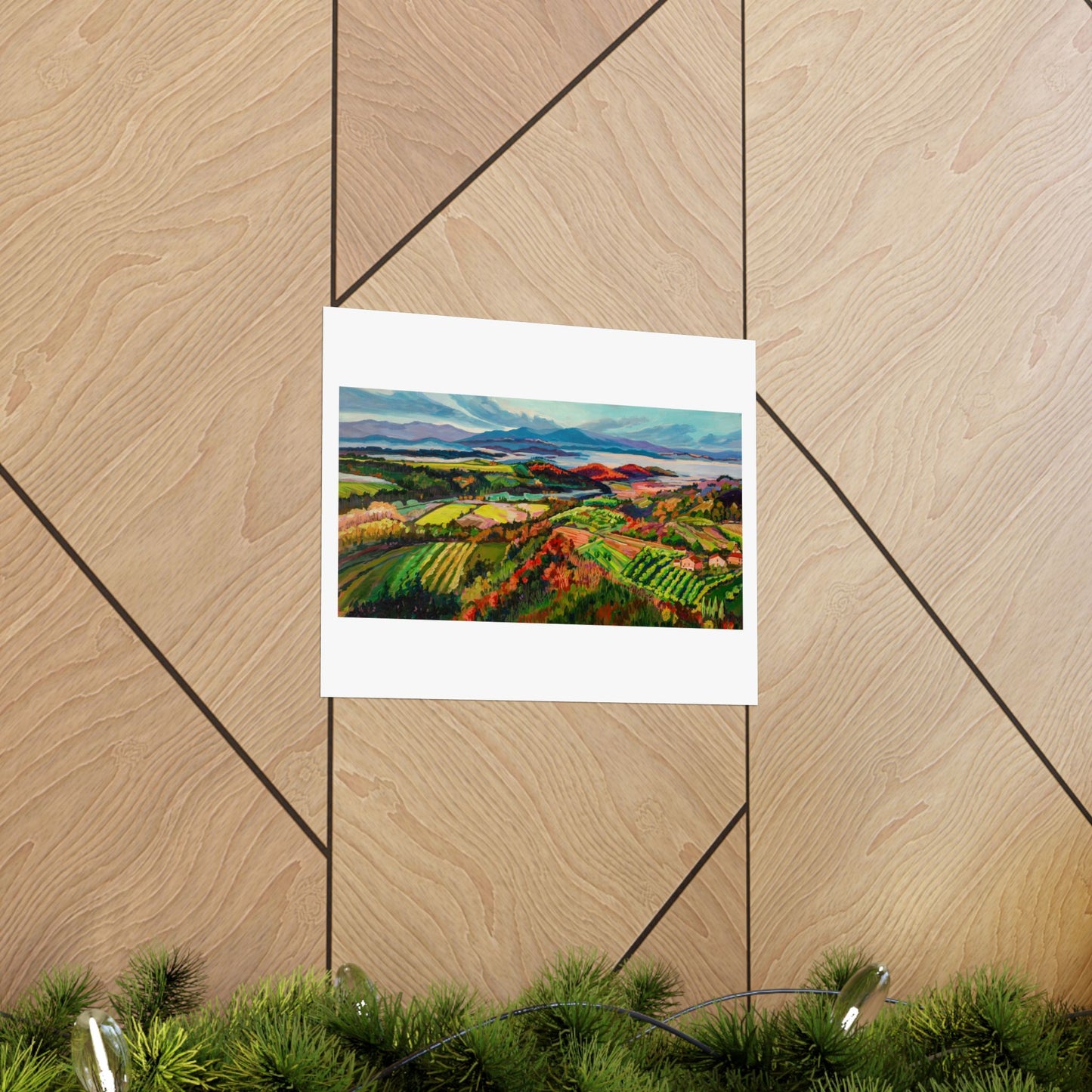 Morning Mist over Tuscany 1—Matte Horizontal Poster Reproduction