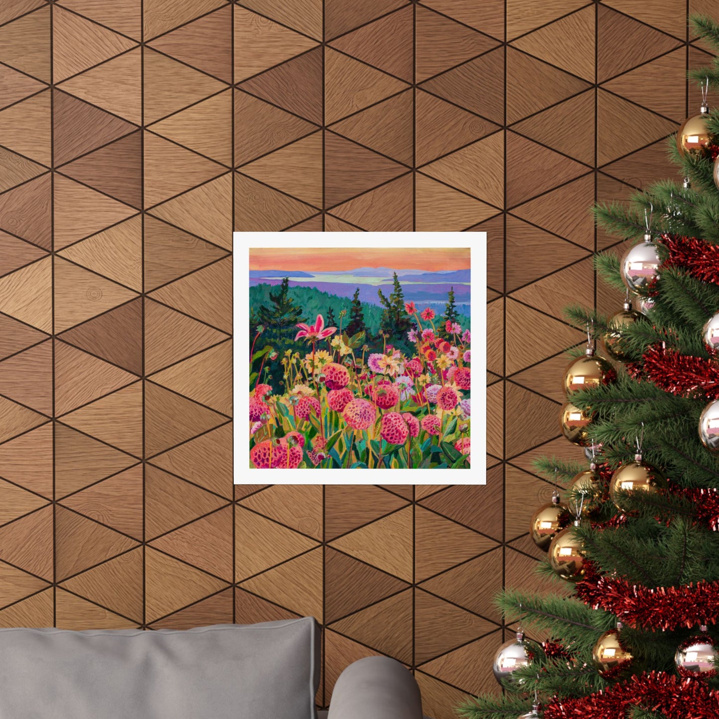 Wonder garden series-Dahlias— Matte Paper Poster Reproduction