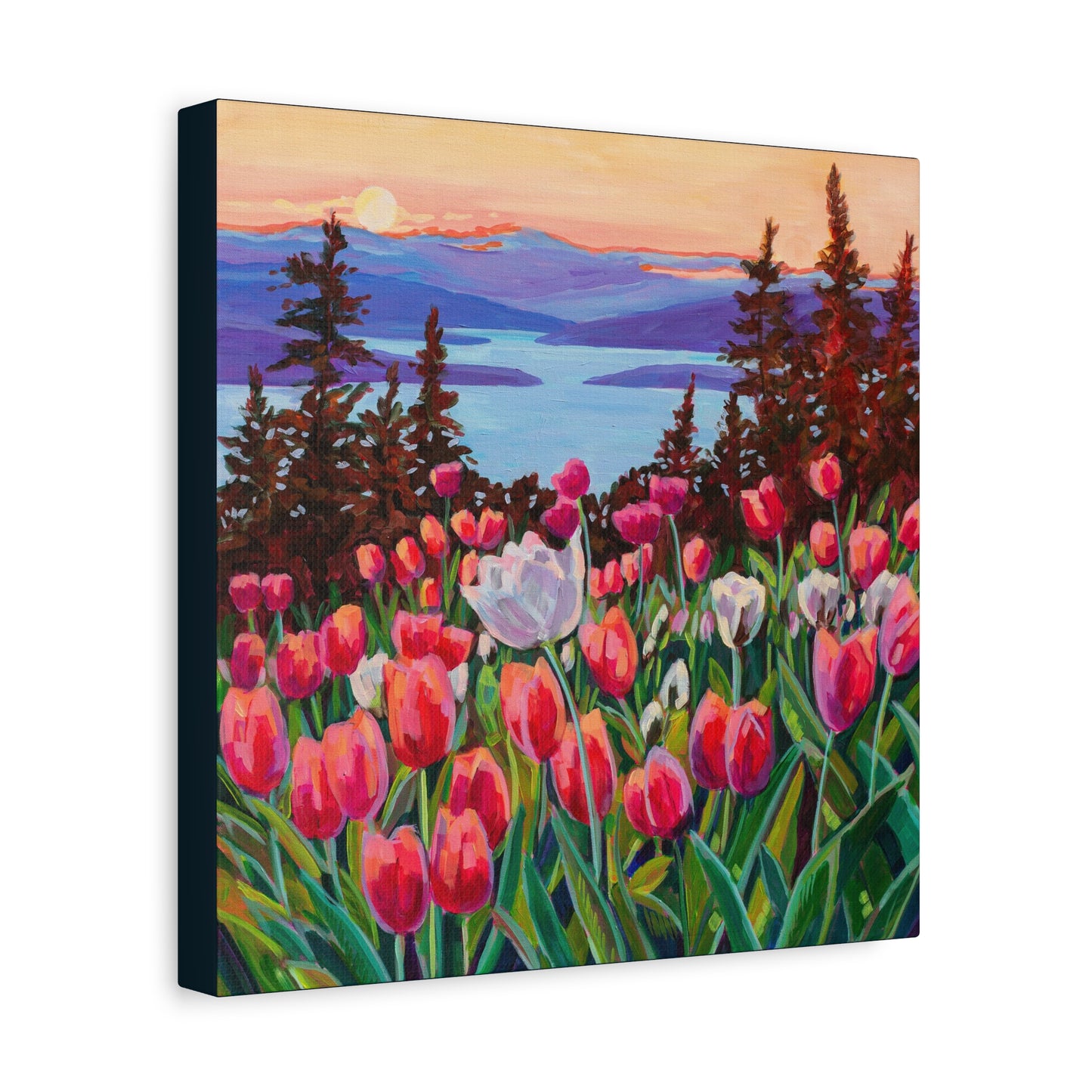Wonder garden series- Tulips—Matte Canvas, Stretched, 1.25"