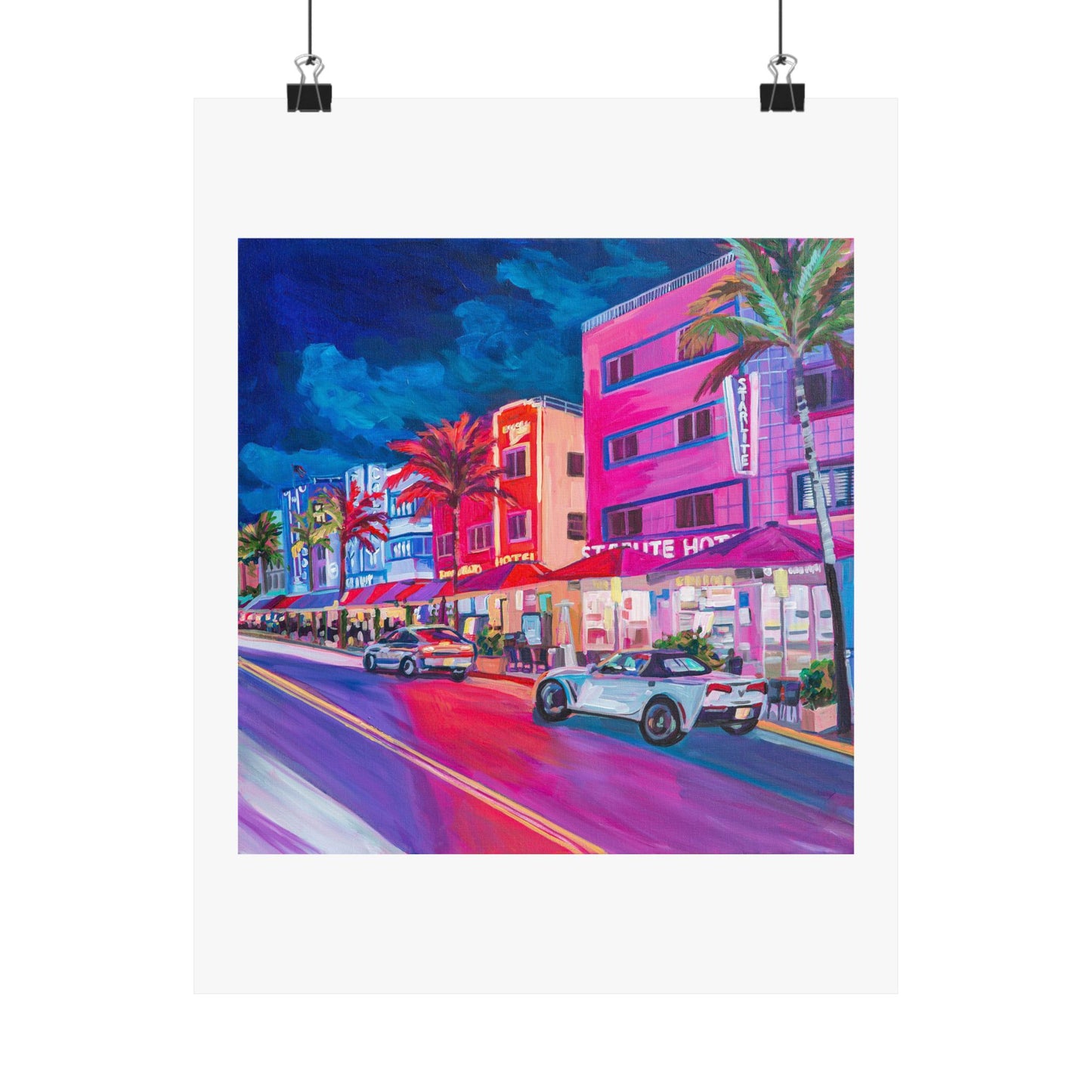 Starlite Hotel- South Beach Miami— Matte Paper Poster Reproduction