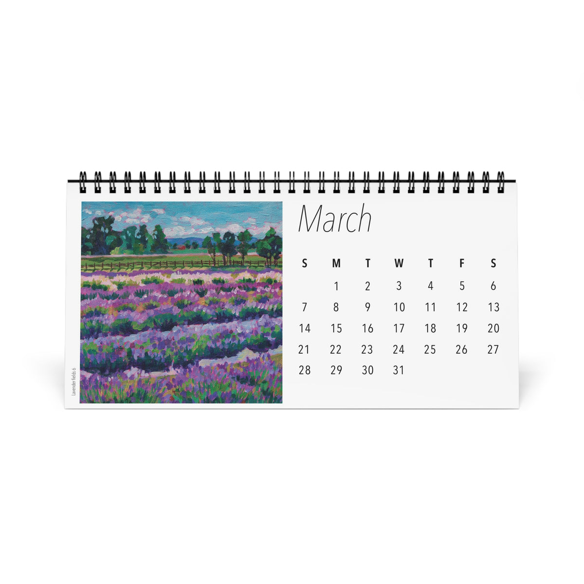 Fields and Farmland  2027 Desktop Calendar