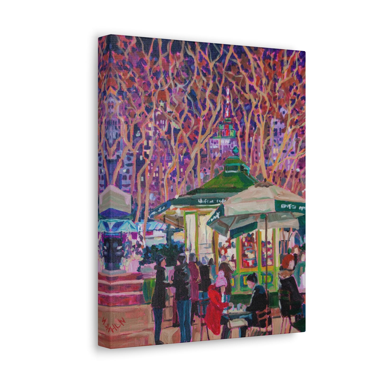 Wafels at Bryant Park- NYC — Gallery Wrapped Canvas Reproduction