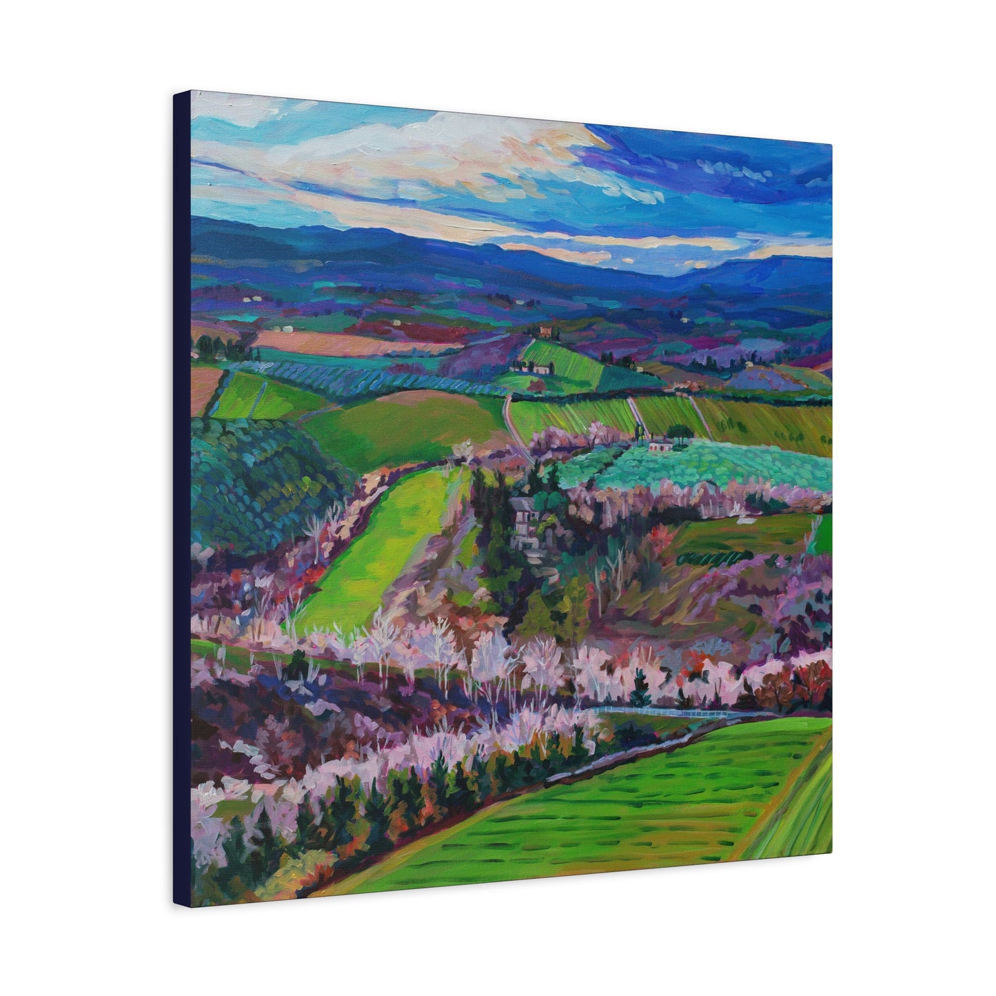 Rolling Tuscan farmland, Italy-Middle Panel —Matte Canvas, Stretched, 1.25"