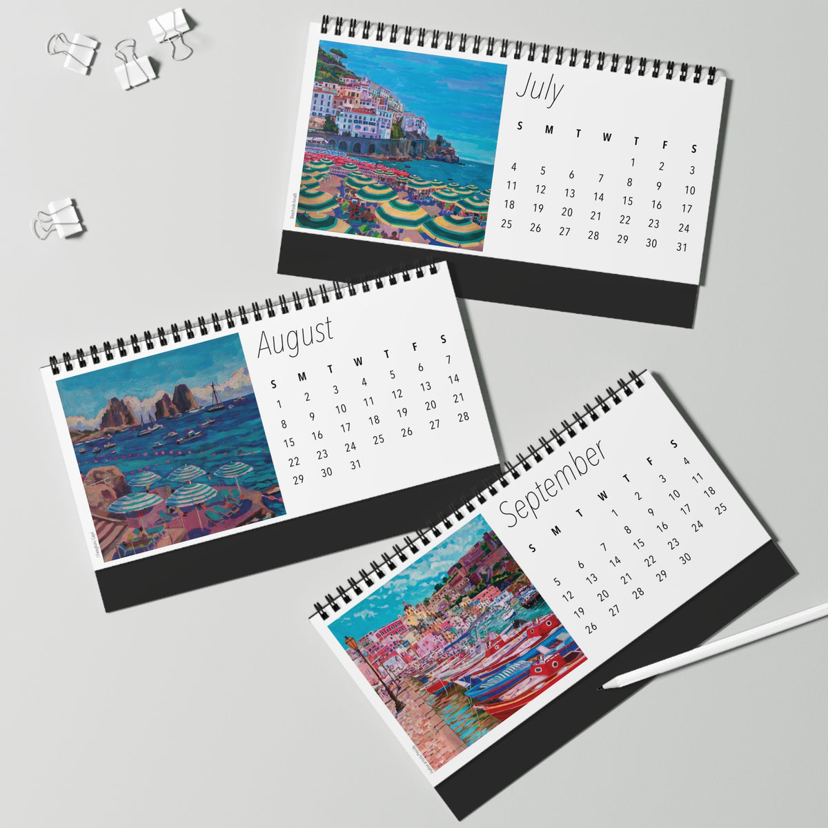 Seaside Italy- Amalfi Coast 2027 Desktop Calendar