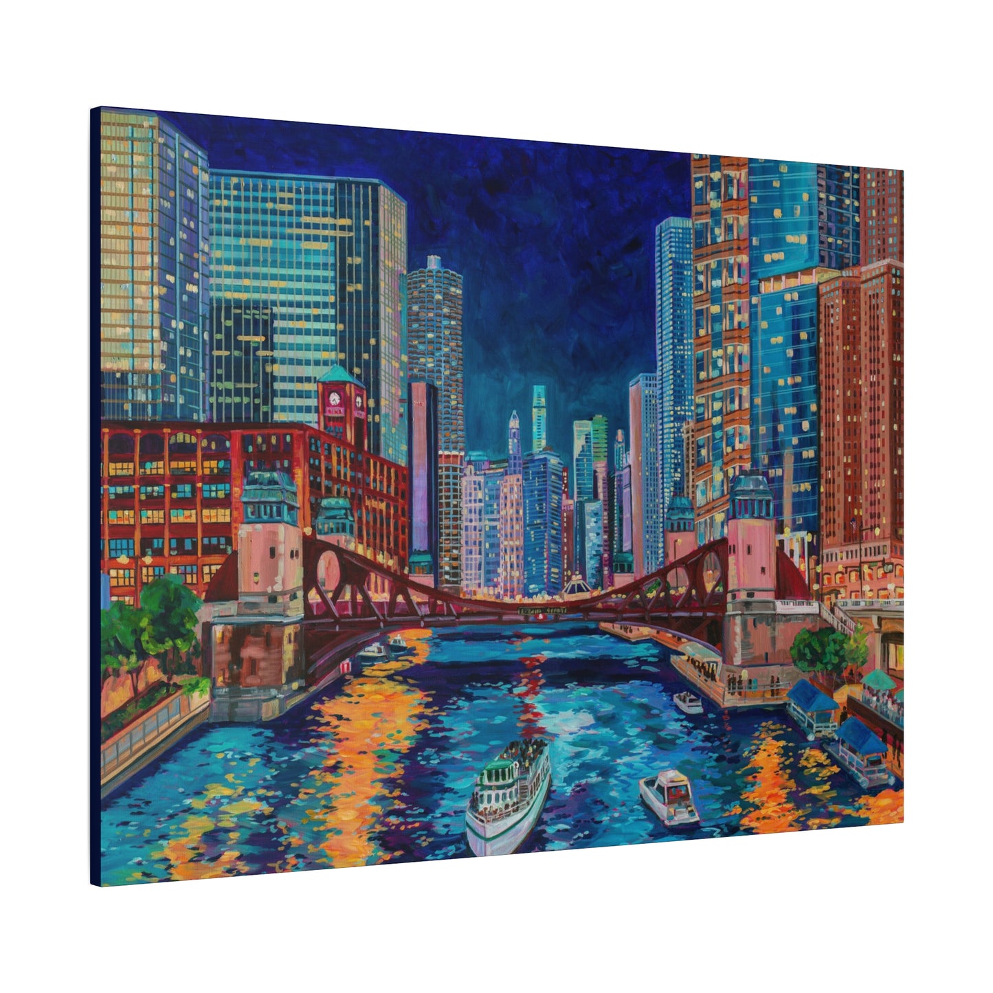 La Salle Street Bridge, Chicago—Matte Canvas, Stretched, 1.25"