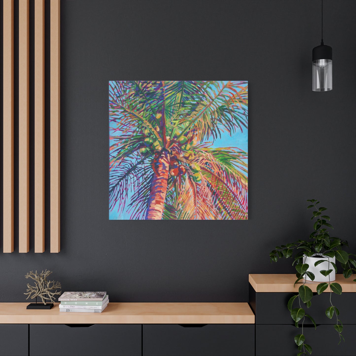 Palm detail #8 —Matte Canvas, Stretched, 1.25"