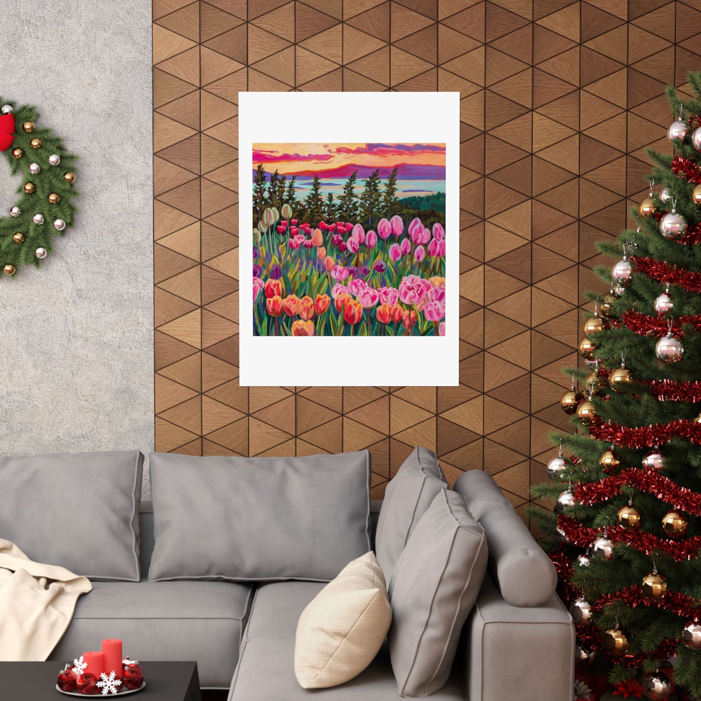 Wonder garden series- Tulip Sunset— Matte Paper Poster Reproduction
