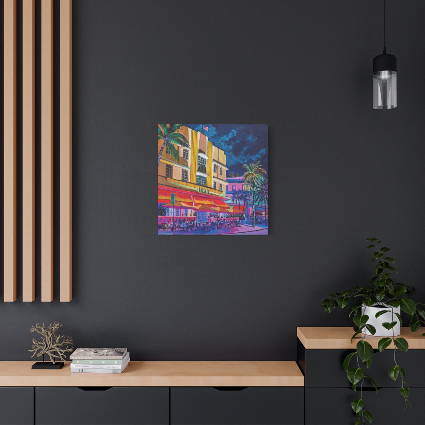 Leslie Hotel-South Beach Miami—Matte Canvas, Stretched, 1.25"