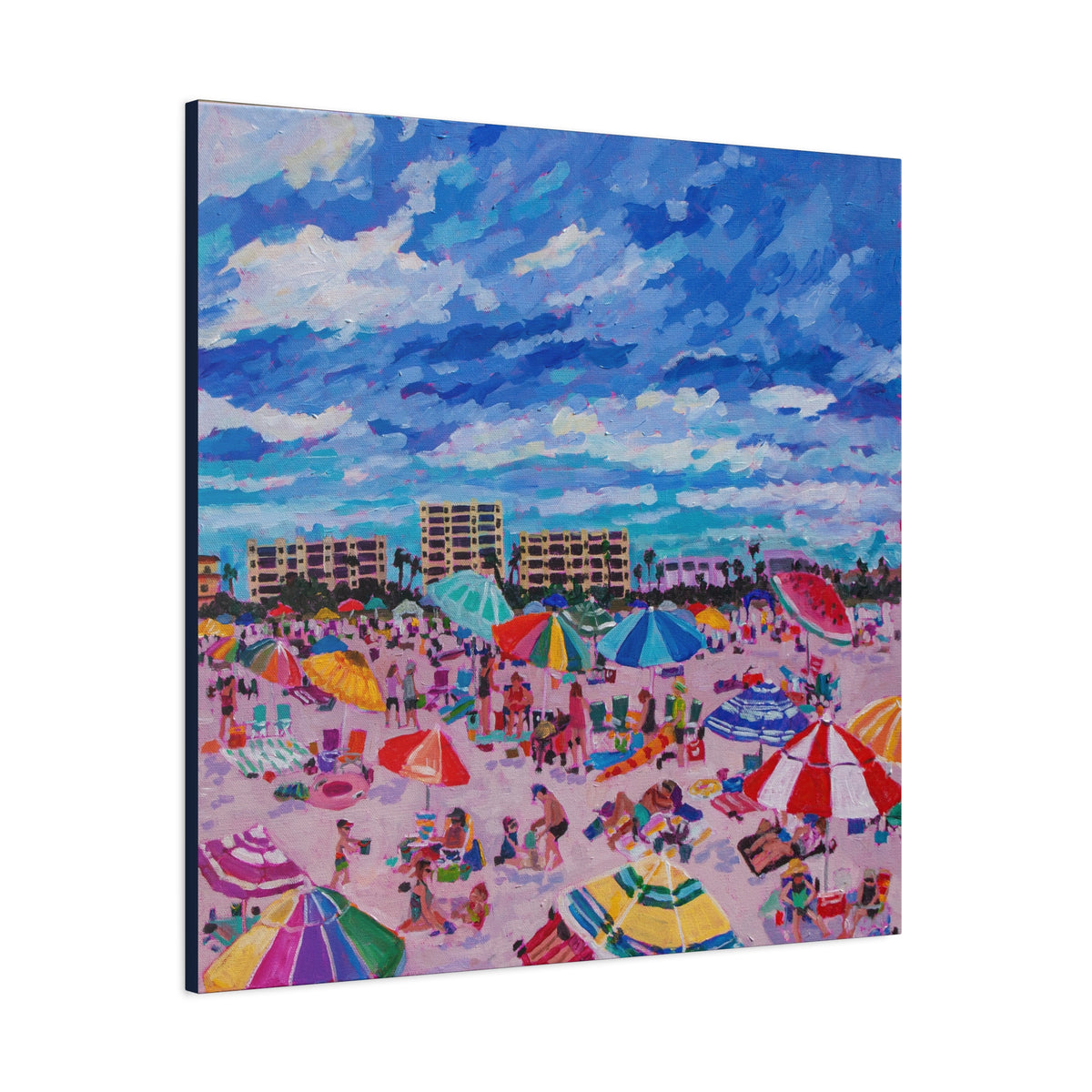 Busy Relaxing Beach Right Panel—Matte Canvas, Stretched, 1.25"