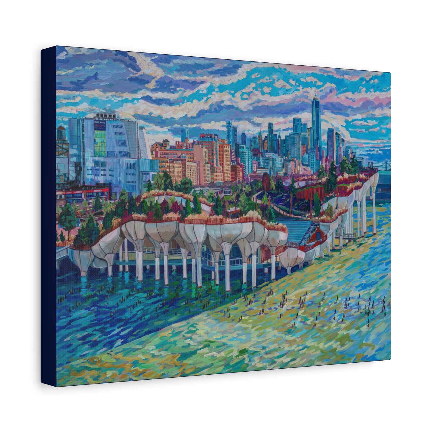 Little Island and Downtown Manhattan —Matte Canvas, Stretched, 1.25"