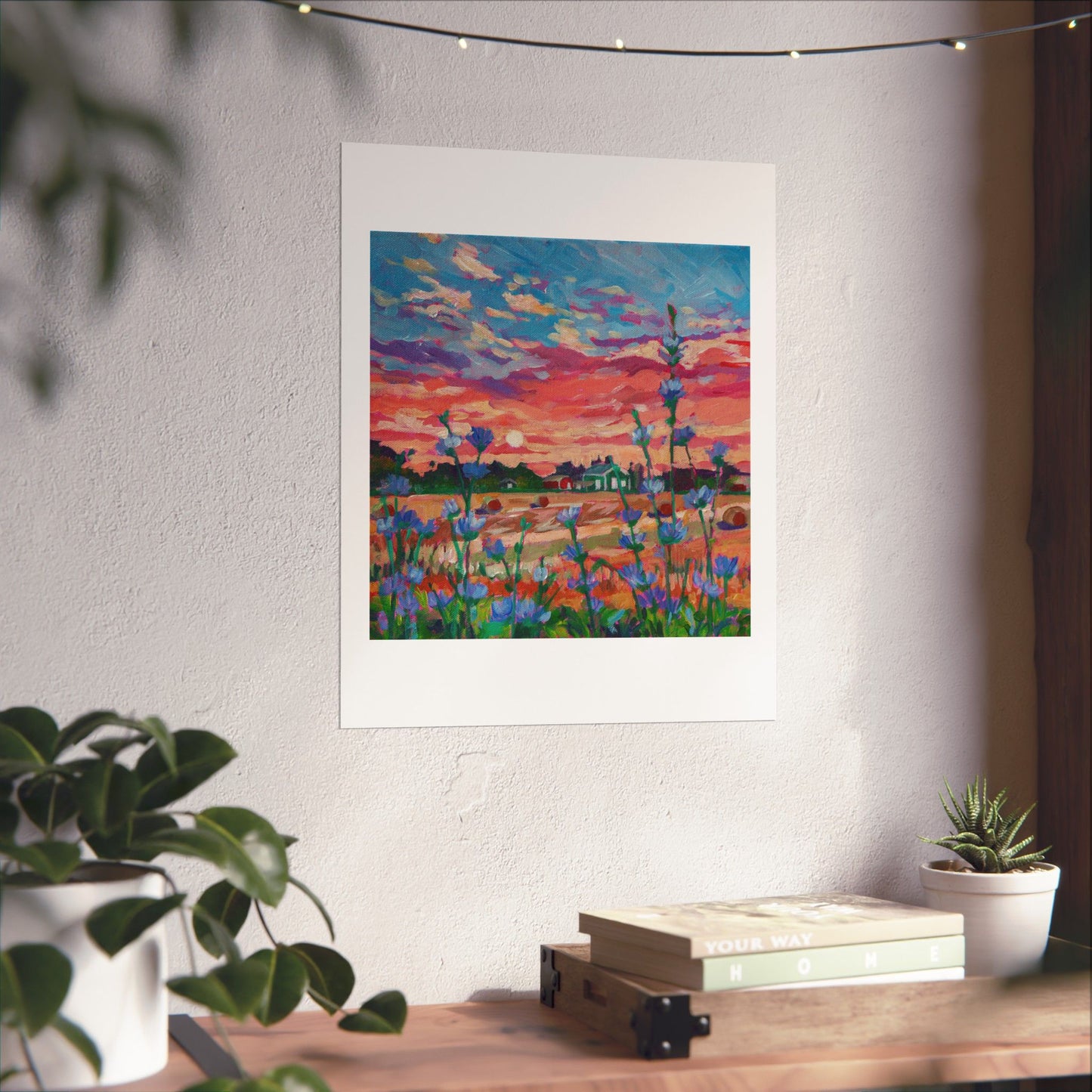 Chicory at Sunrise— Matte Paper Poster Reproduction