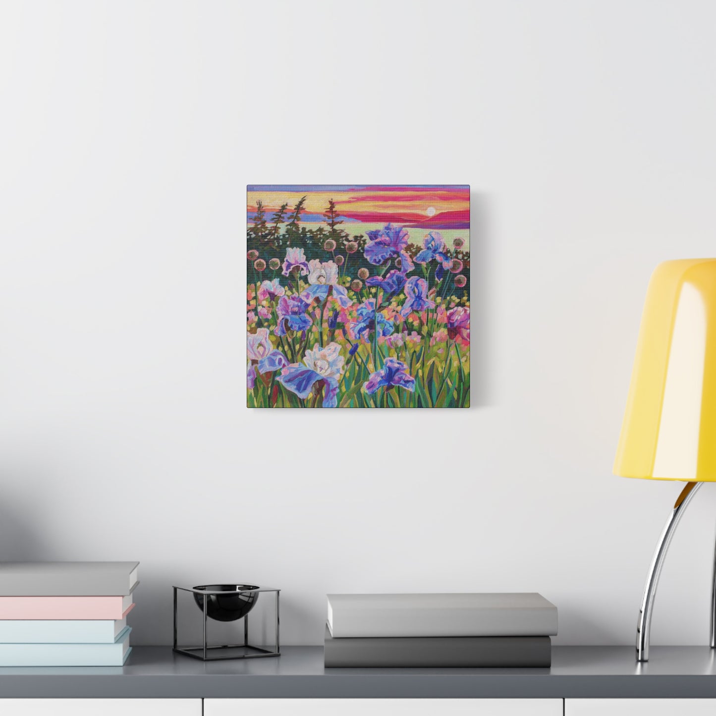 Wonder garden series- Irises—Matte Canvas, Stretched, 1.25"