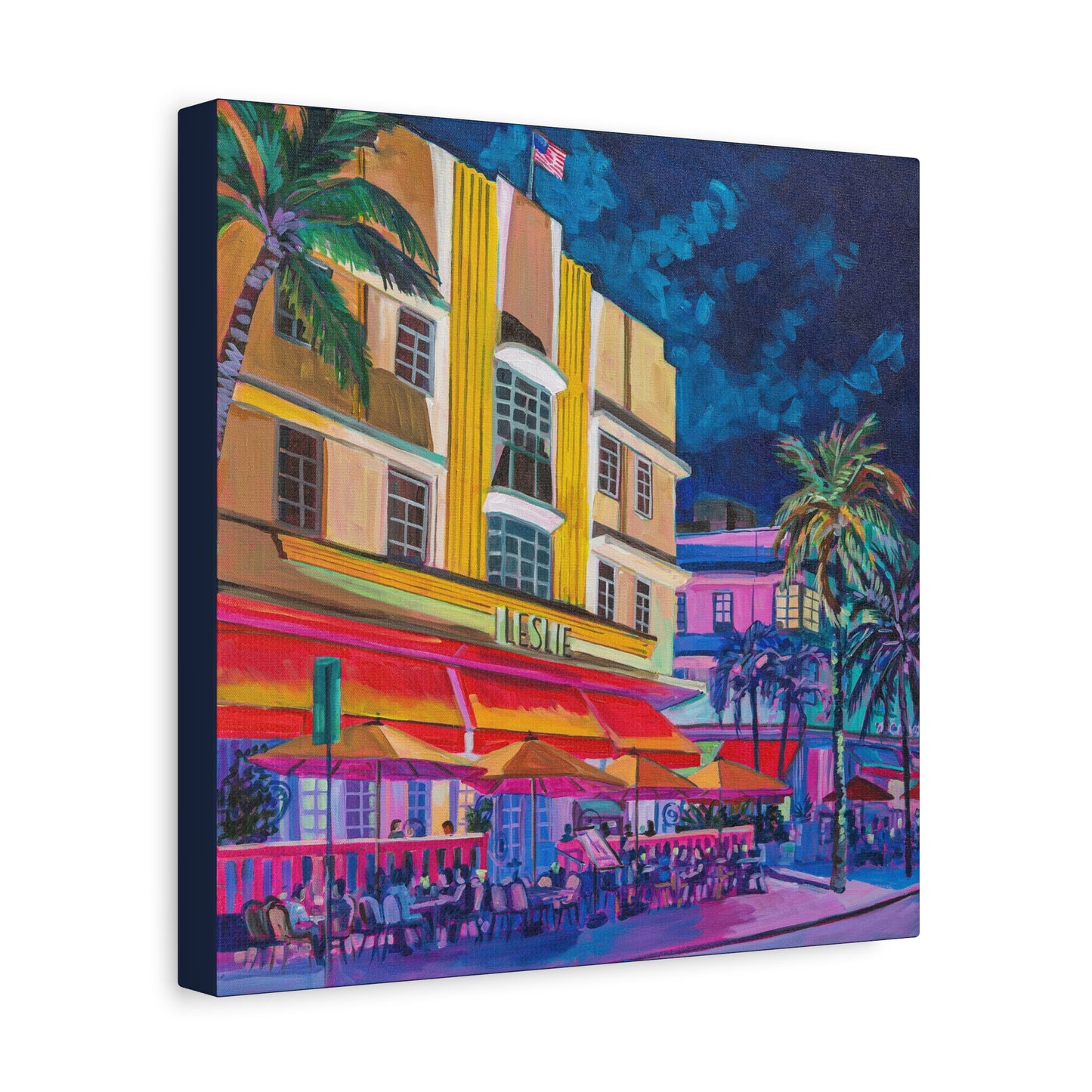 Leslie Hotel-South Beach Miami—Matte Canvas, Stretched, 1.25"