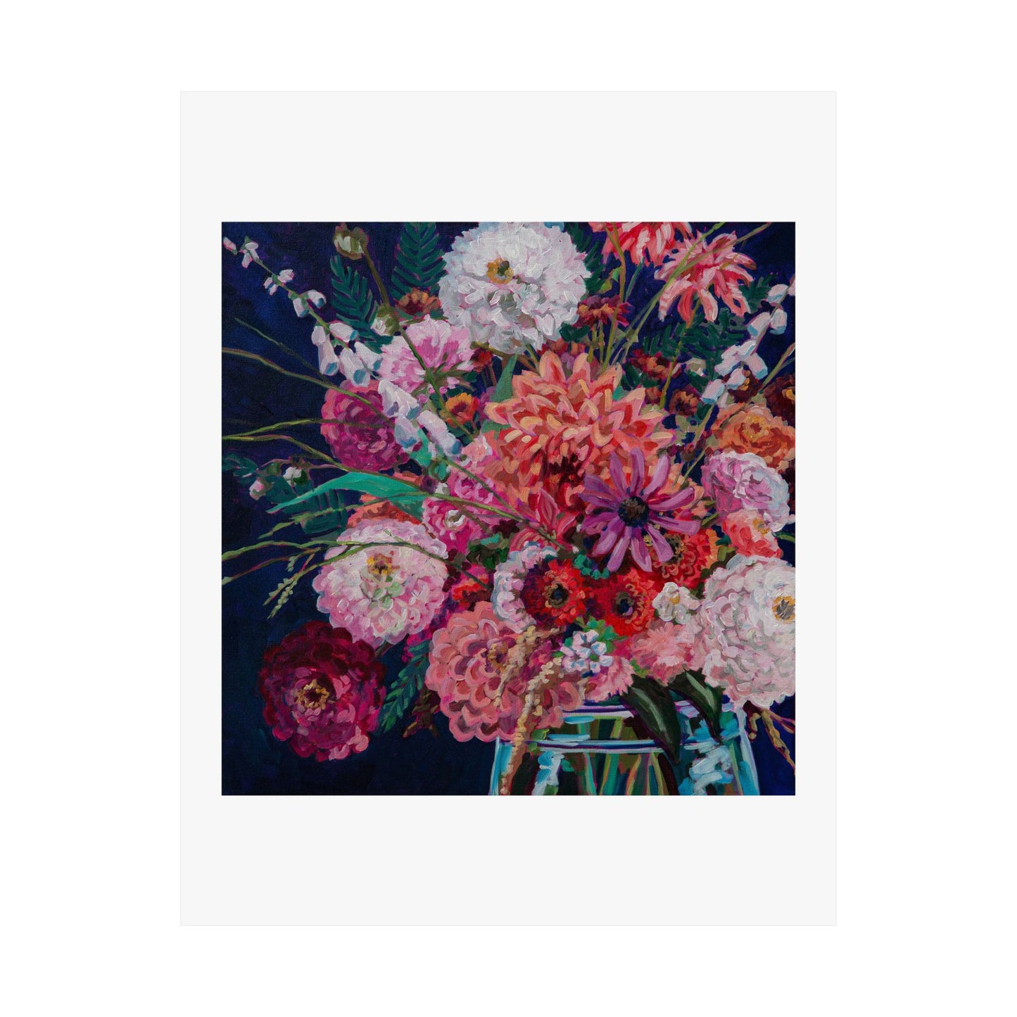 Fall Floral Still Life — Matte Paper Poster Reproduction