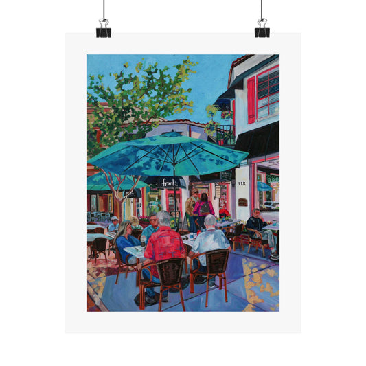 Morning Coffee at Barney’s, Winter Park — Fine Art Matte Paper  Reproduction