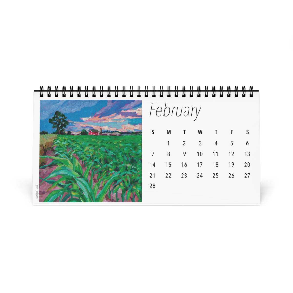 Fields and Farmland  2027 Desktop Calendar