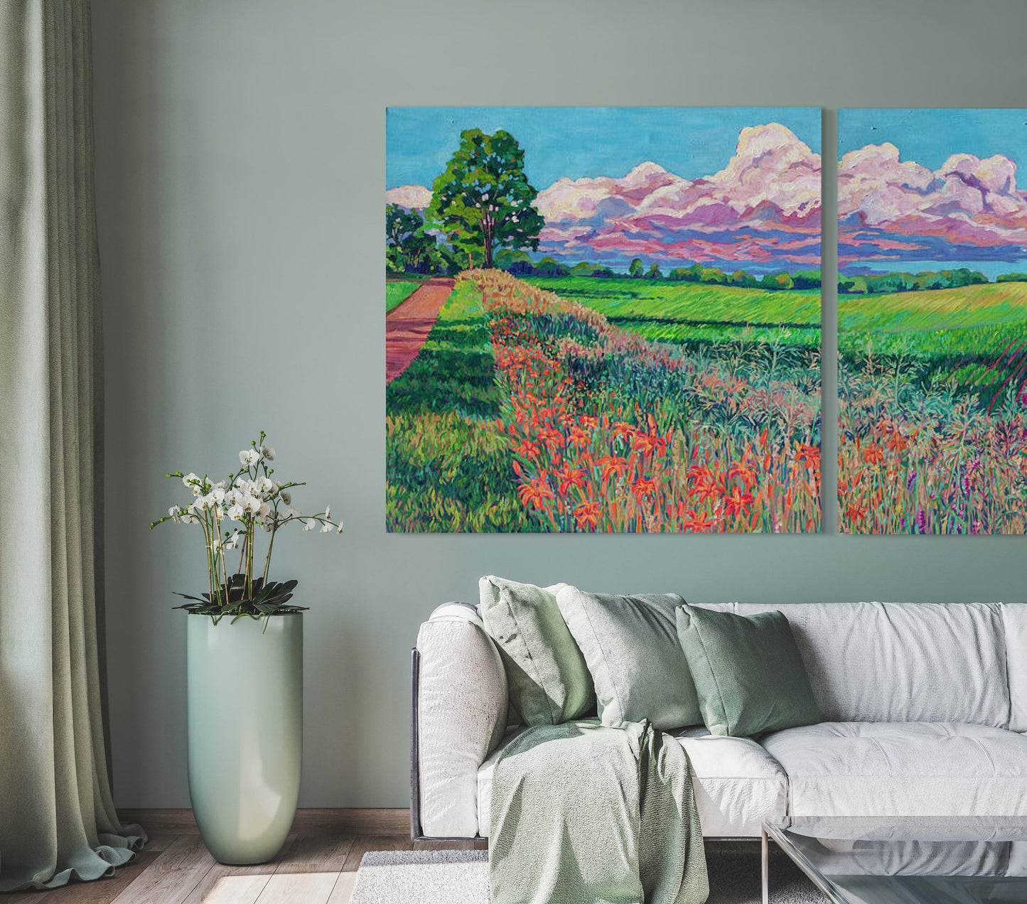 Heartland Panoramic Diptych original painting