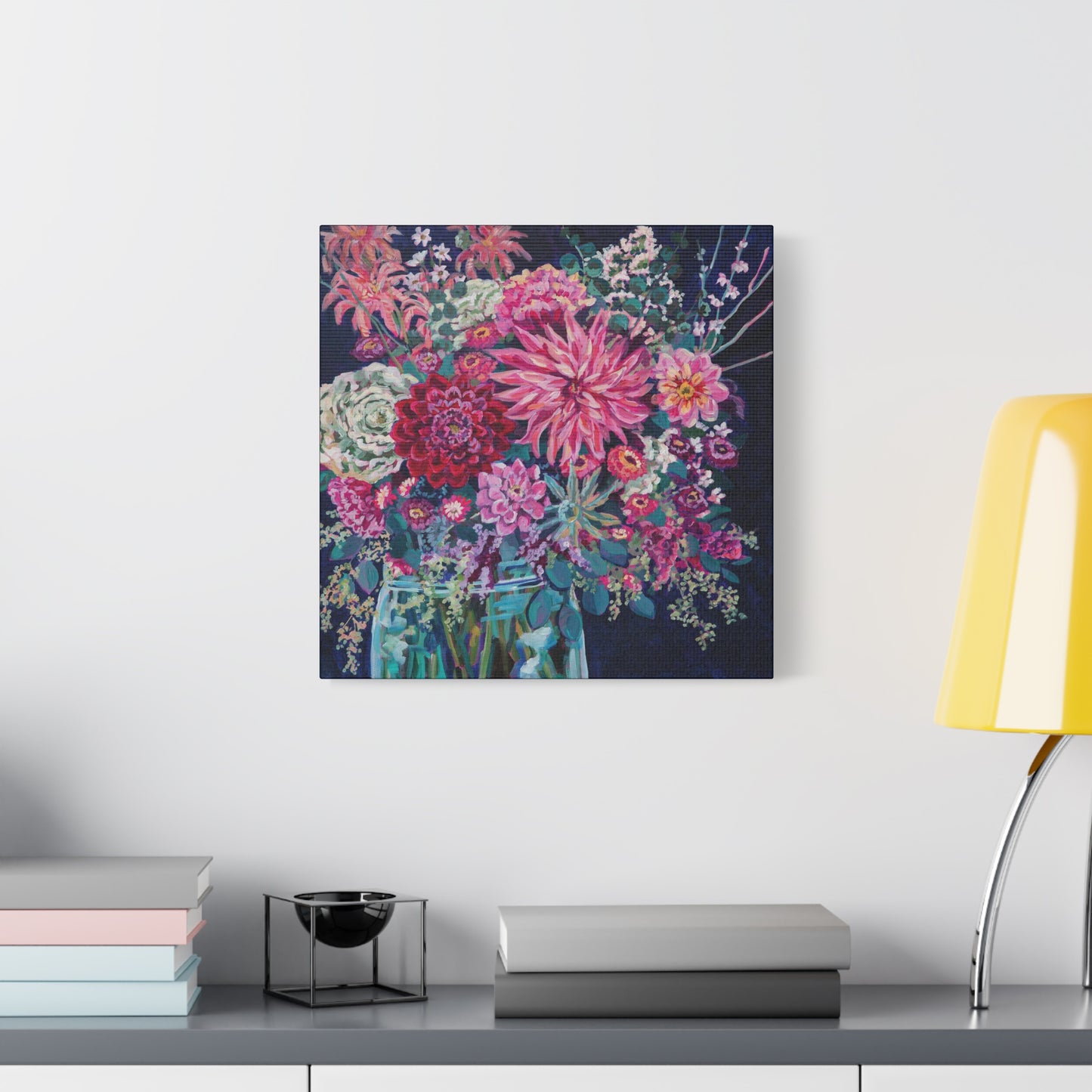 Warm Winter Floral Still Life —Matte Canvas, Stretched, 1.25"