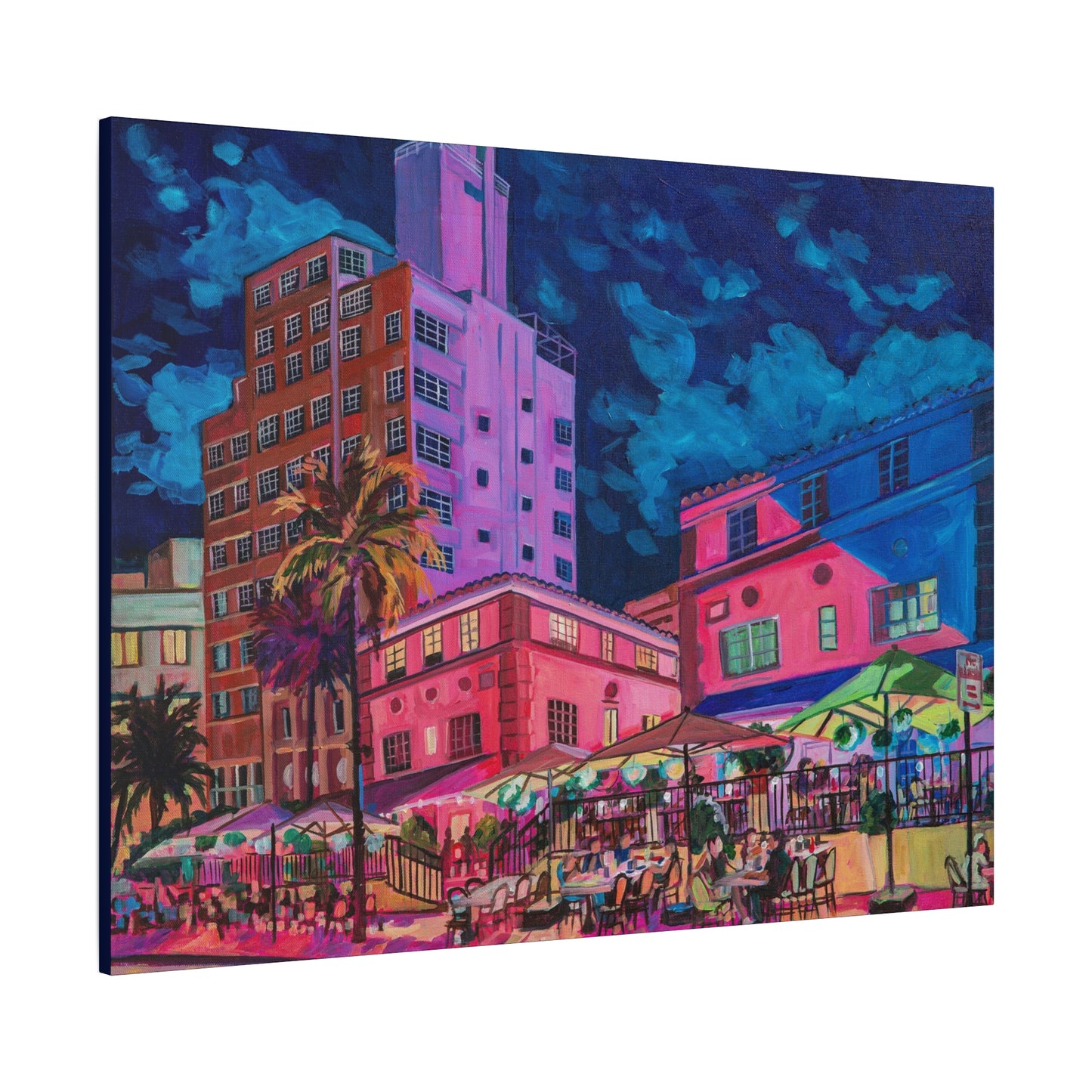 Les Deux Fontaines and the Tides South Beach Condo Miami—Matte Canvas, Stretched, 1.25"
