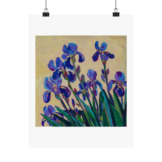 Purple Iris— Matte Paper Poster Reproduction