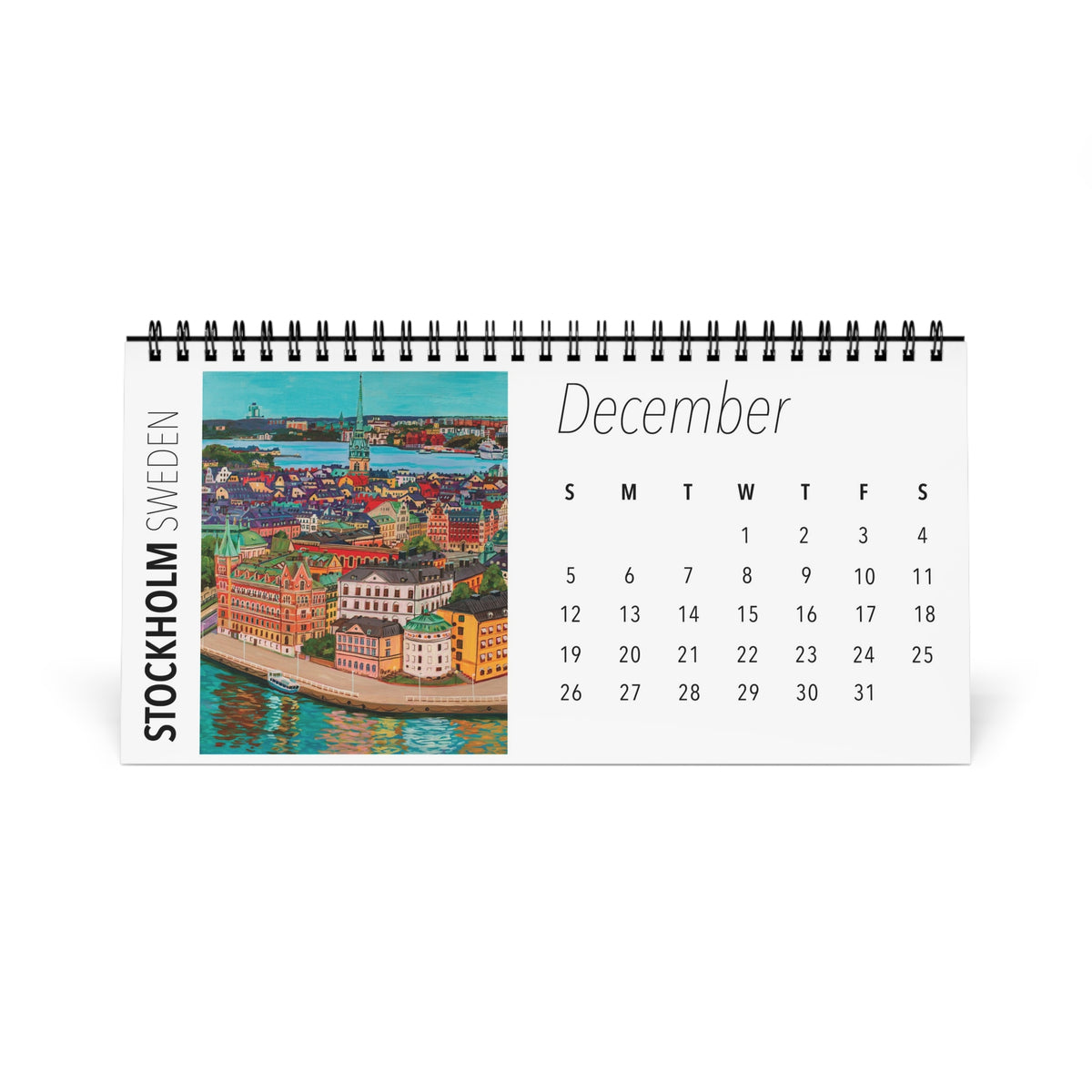 Postcards from Europe 2027 Desktop Calendar