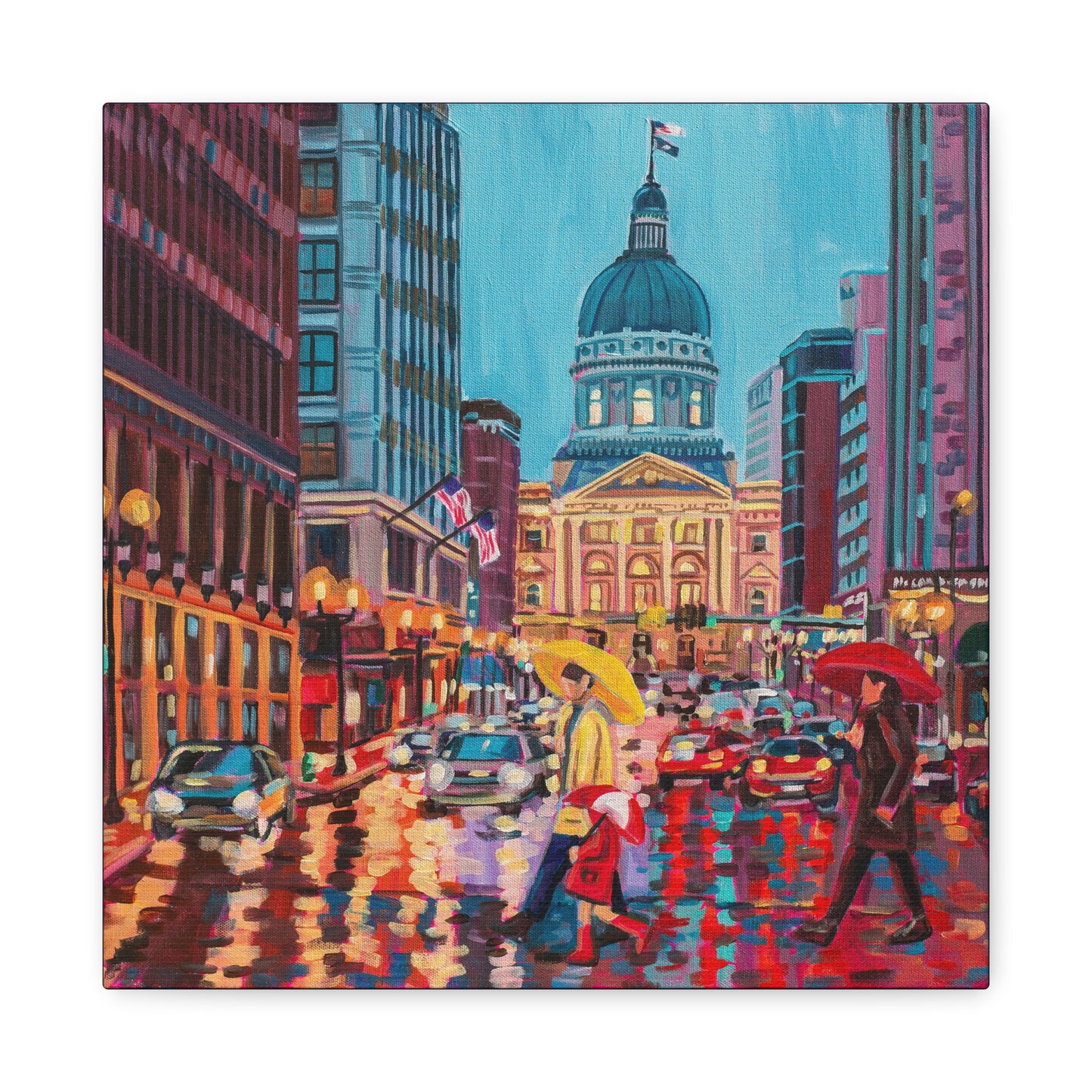 Rush hour reflections— Gallery Wrapped Canvas Reproductions