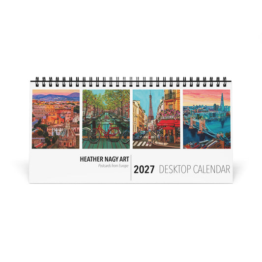 Postcards from Europe 2027 Desktop Calendar
