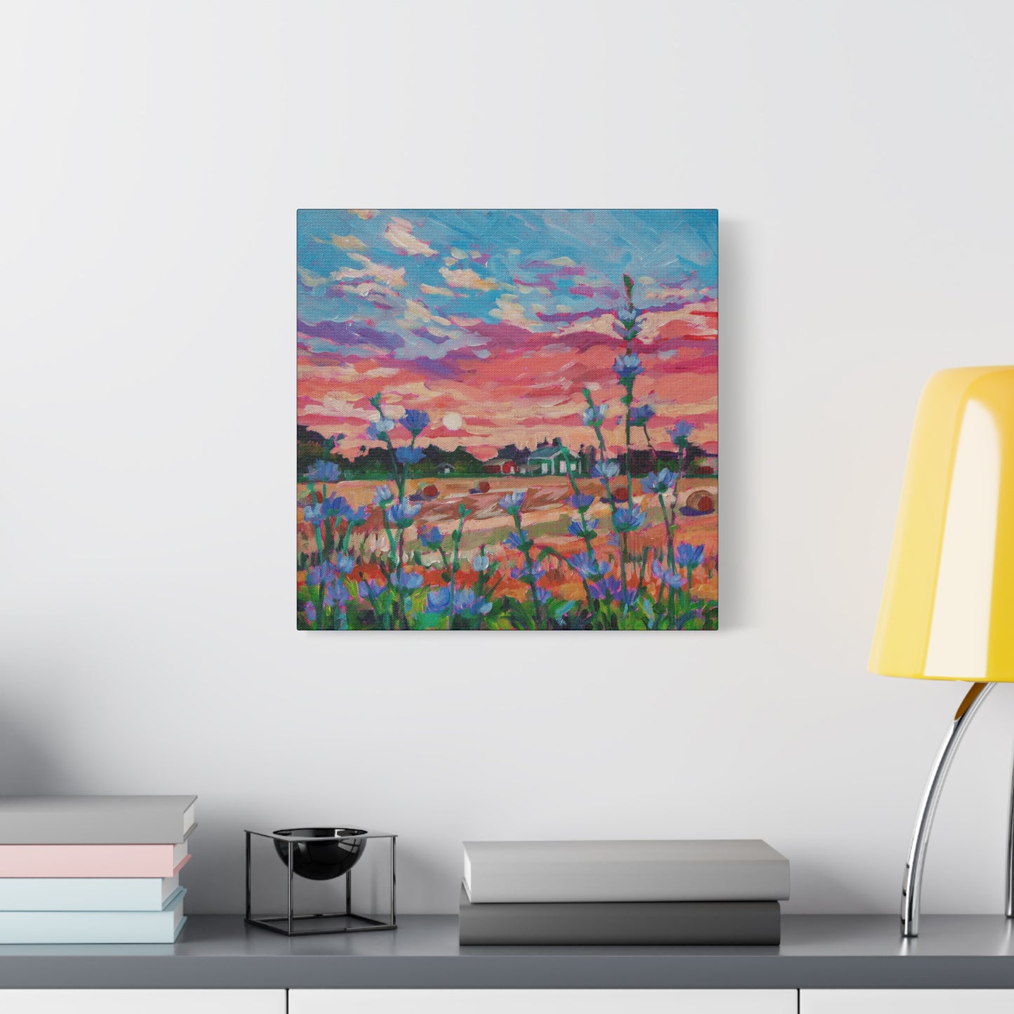Chicory at Sunrise—Matte Canvas, Stretched, 1.25"