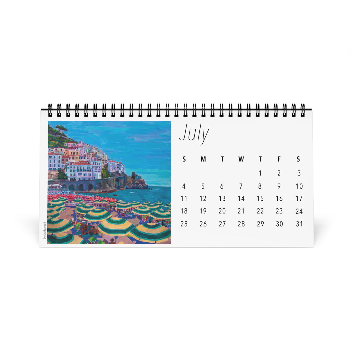 Seaside Italy- Amalfi Coast 2027 Desktop Calendar