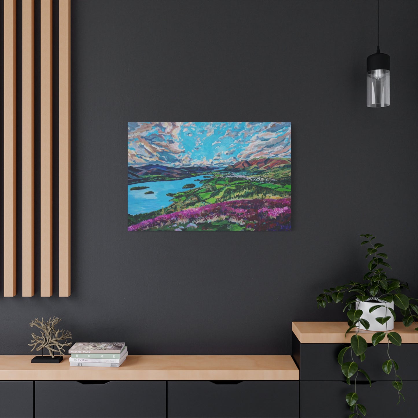 Derwent Water lake and town of Keswick, Cumbria—UK—Matte Canvas, Stretched, 1.25"