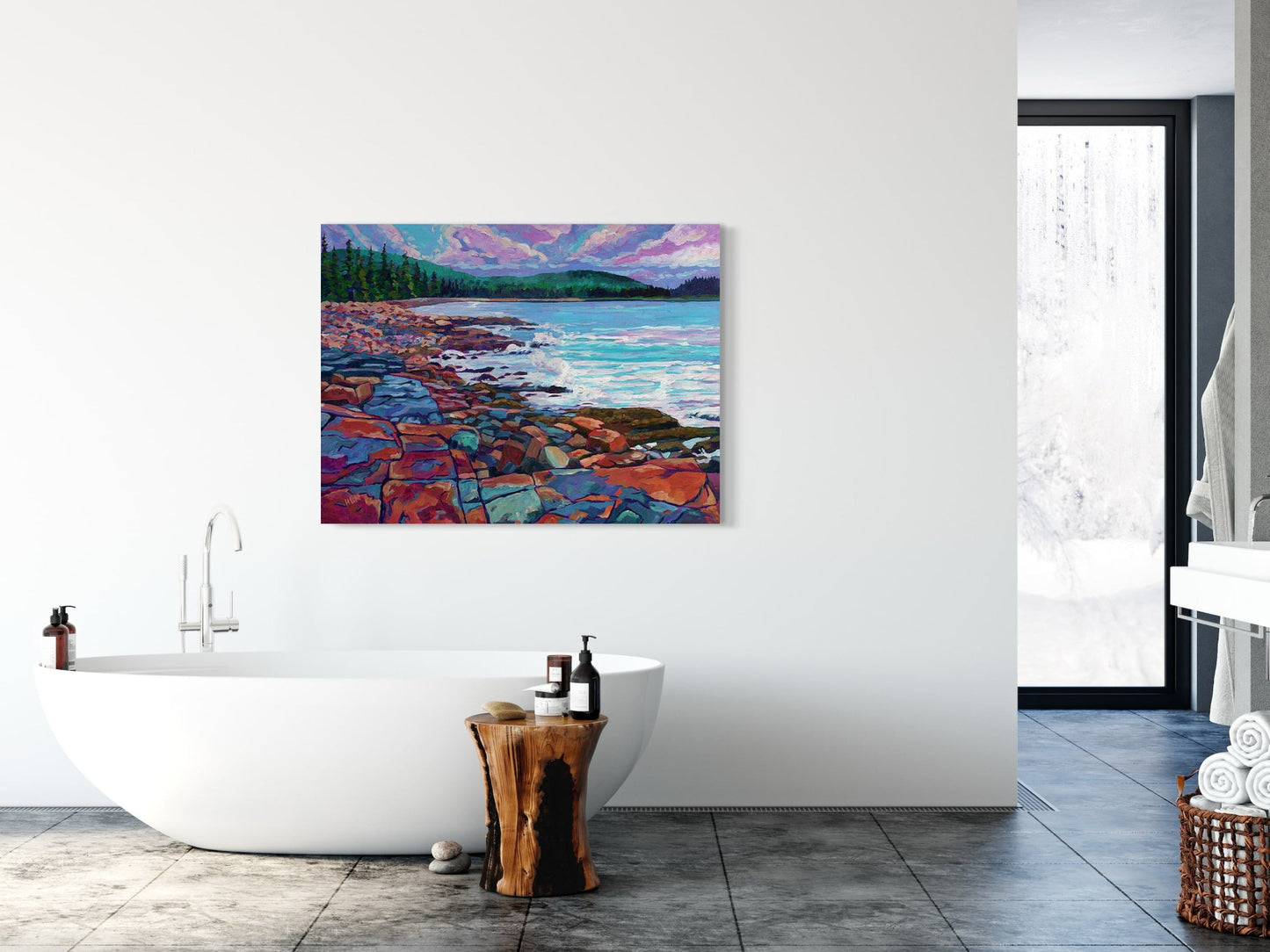 Incoming Tide on Schoodic Acadia original painting