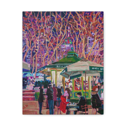 Wafels at Bryant Park- NYC — Gallery Wrapped Canvas Reproduction