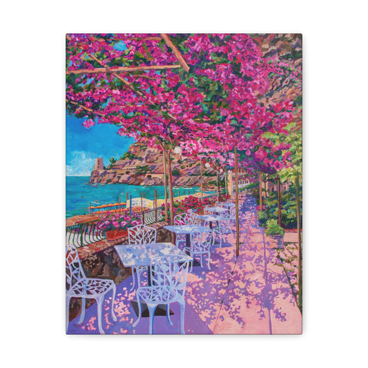 Pupetto's Cafe, Positano, Italy — Gallery Wrapped Canvas Reproduction