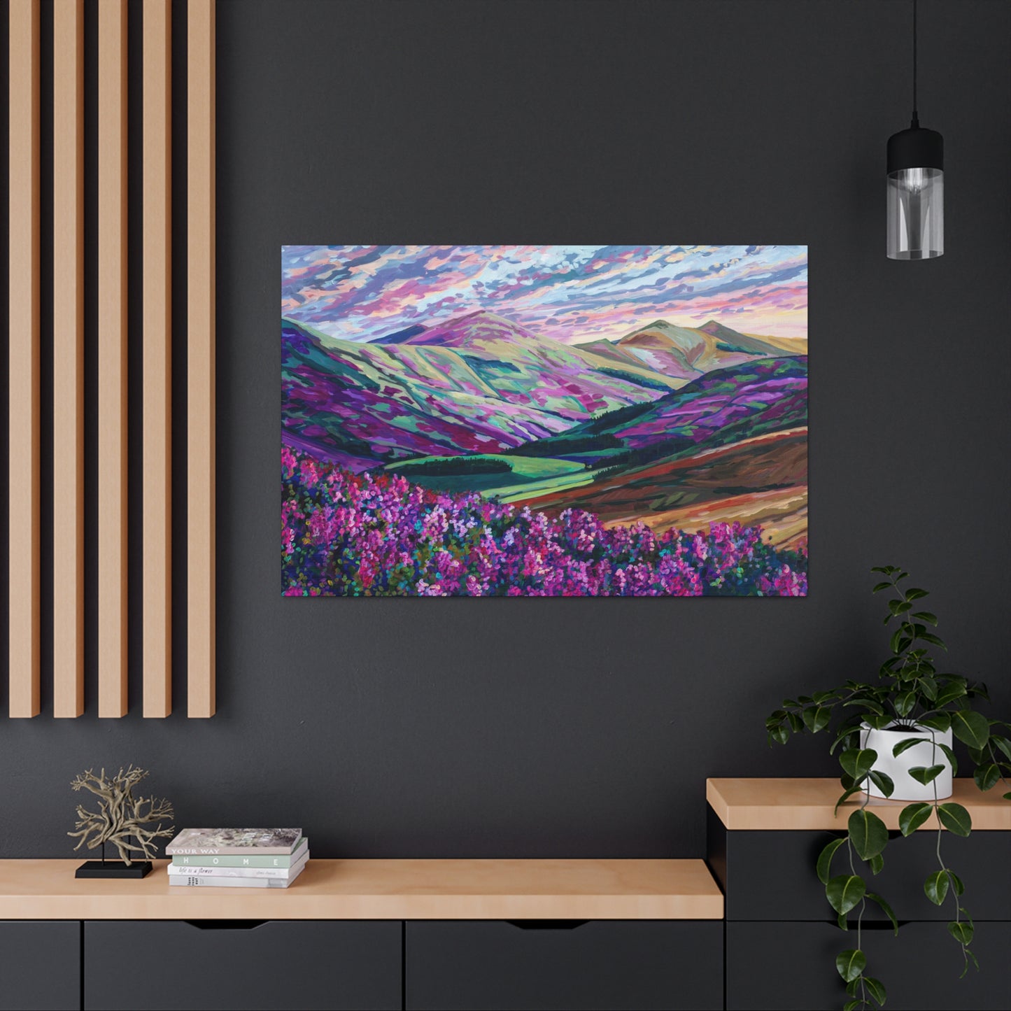 Heather in the Hills, West Linton-Scotland— Gallery Wrapped Canvas Reproduction