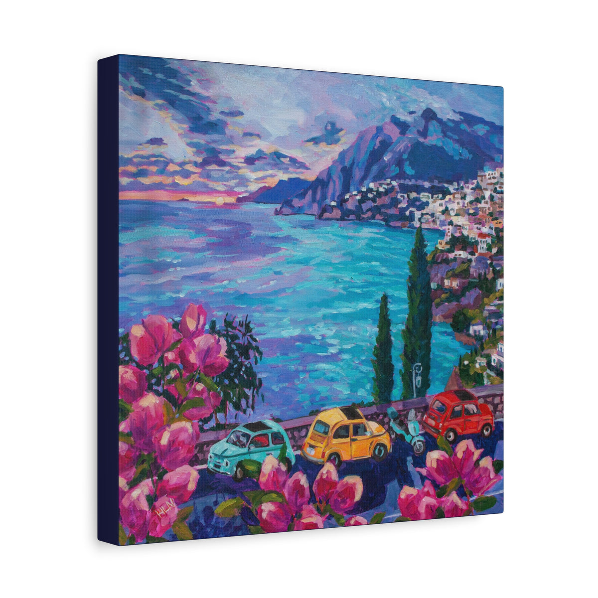 Fiats at Arienzo, Positano —Matte Canvas, Stretched, 1.25"