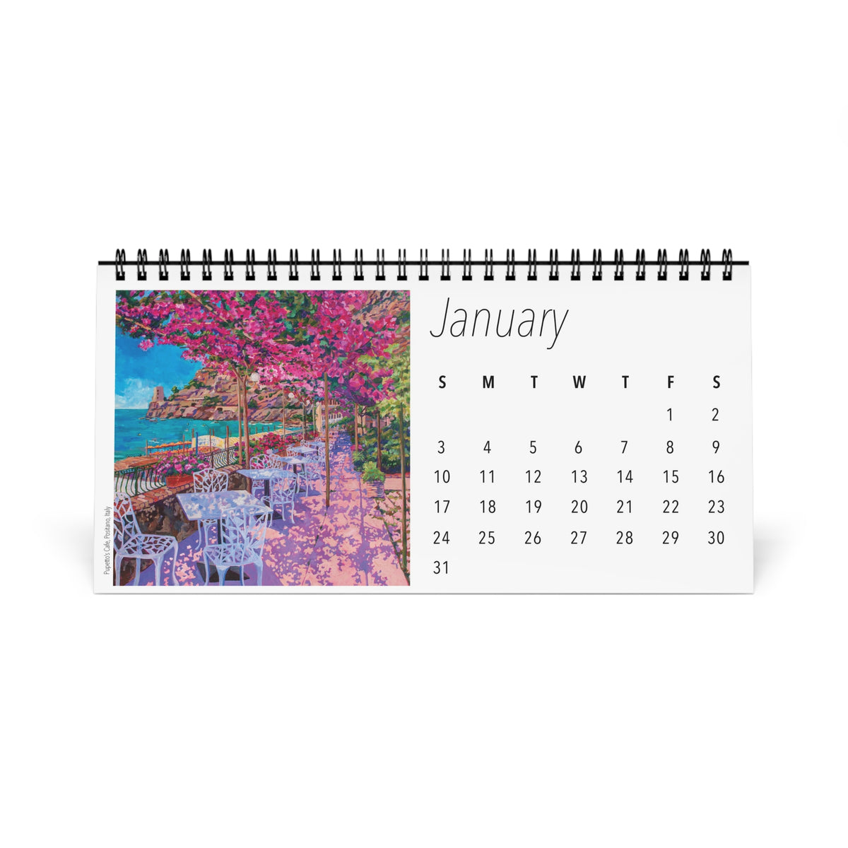 Seaside Italy- Amalfi Coast 2027 Desktop Calendar