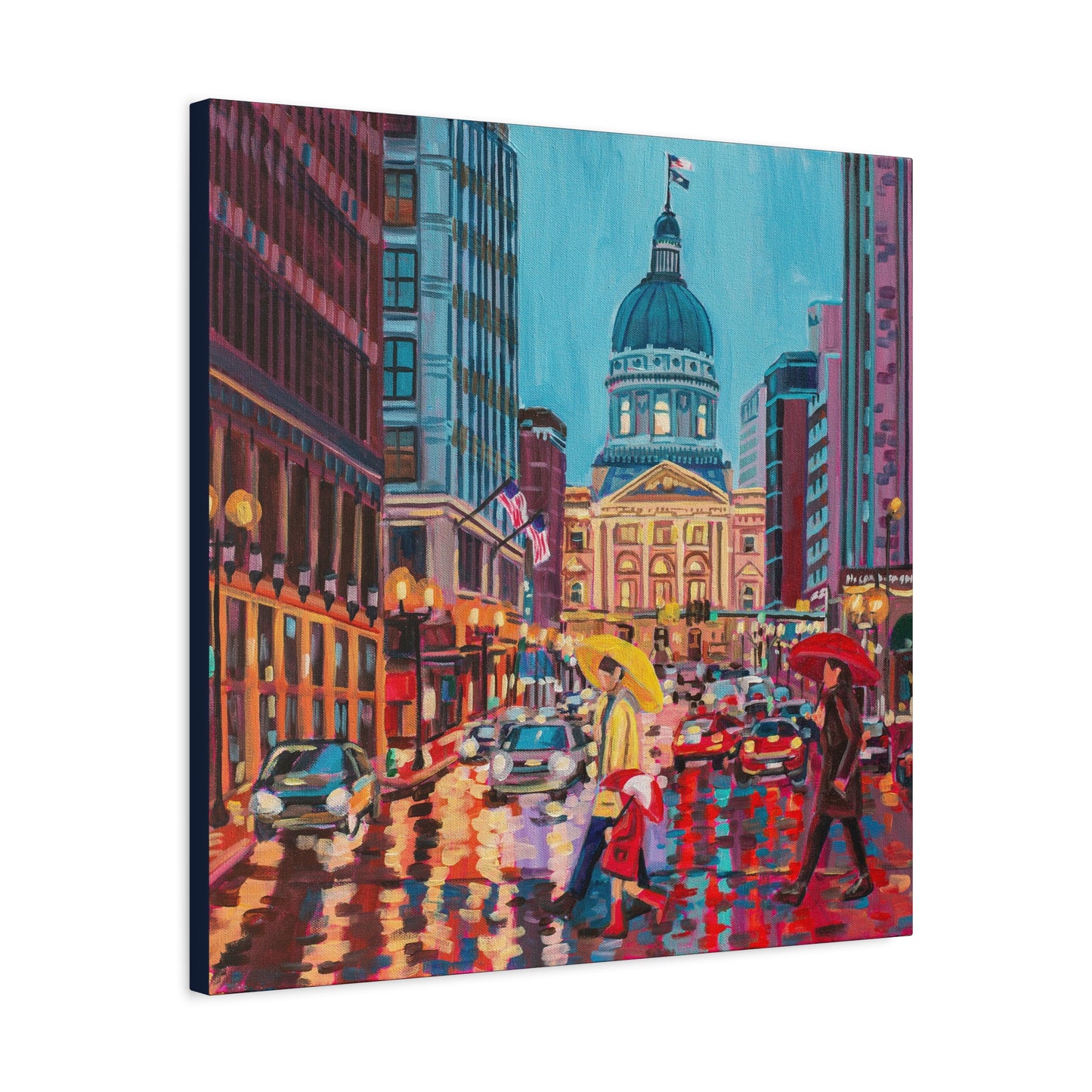 Rush hour reflections— Gallery Wrapped Canvas Reproductions