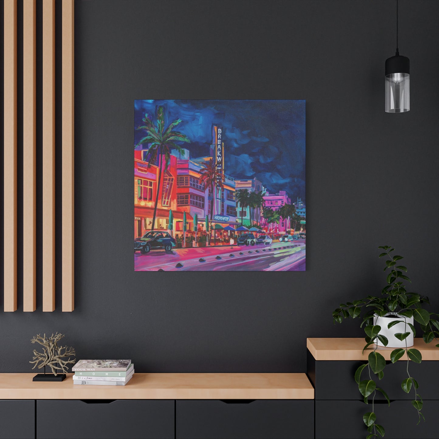 The Breakwater Hotel- South Beach Miami—Matte Canvas, Stretched, 1.25"