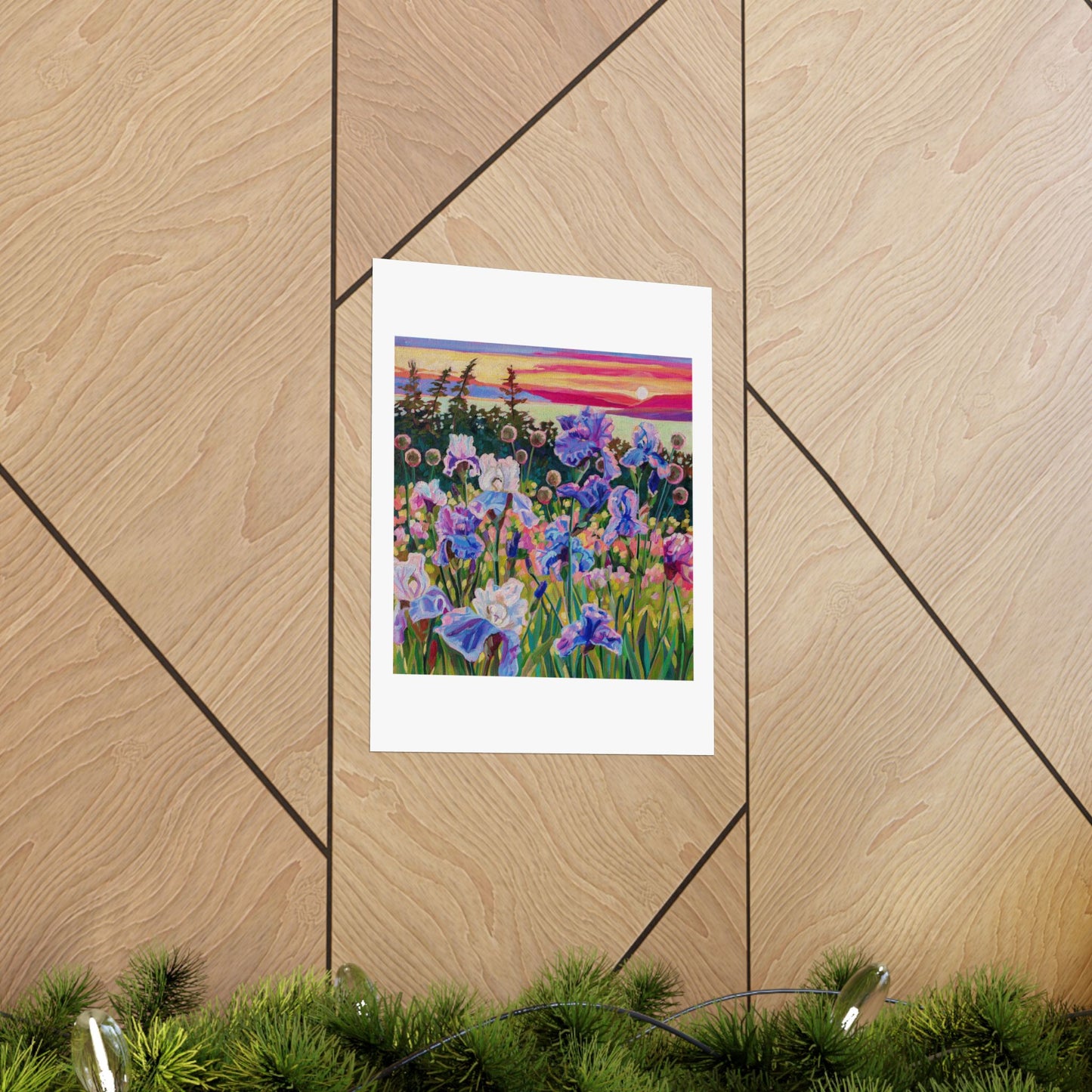 Wonder garden series- Irises— Matte Paper Poster Reproduction