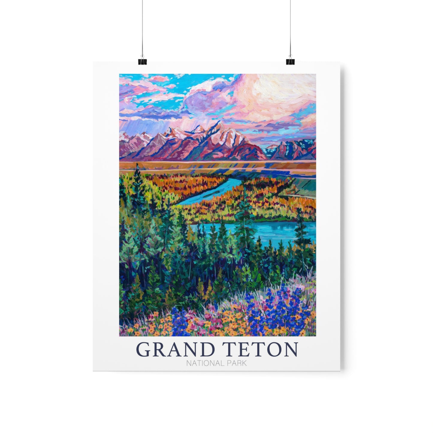 Grand Teton National Park Matte Vertical Poster