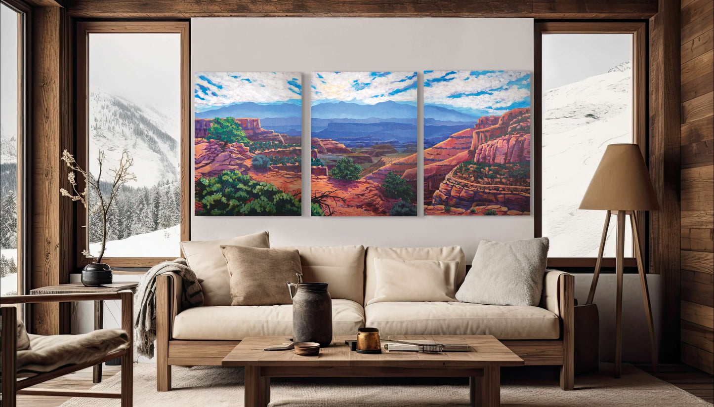 Canyonlands Triptych 3 panel original painting