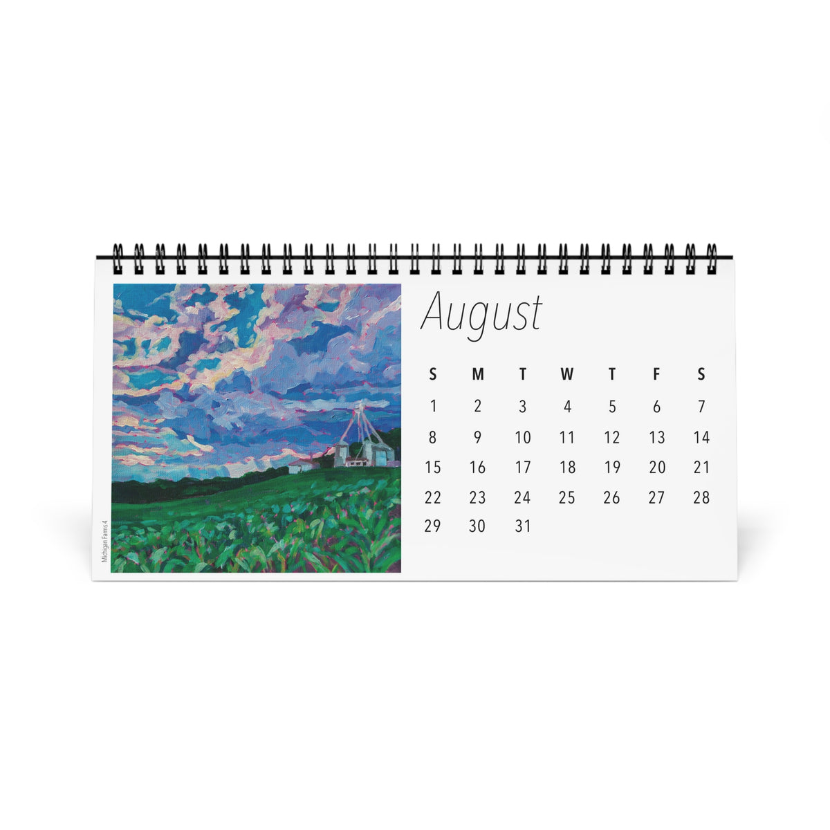 Fields and Farmland  2027 Desktop Calendar