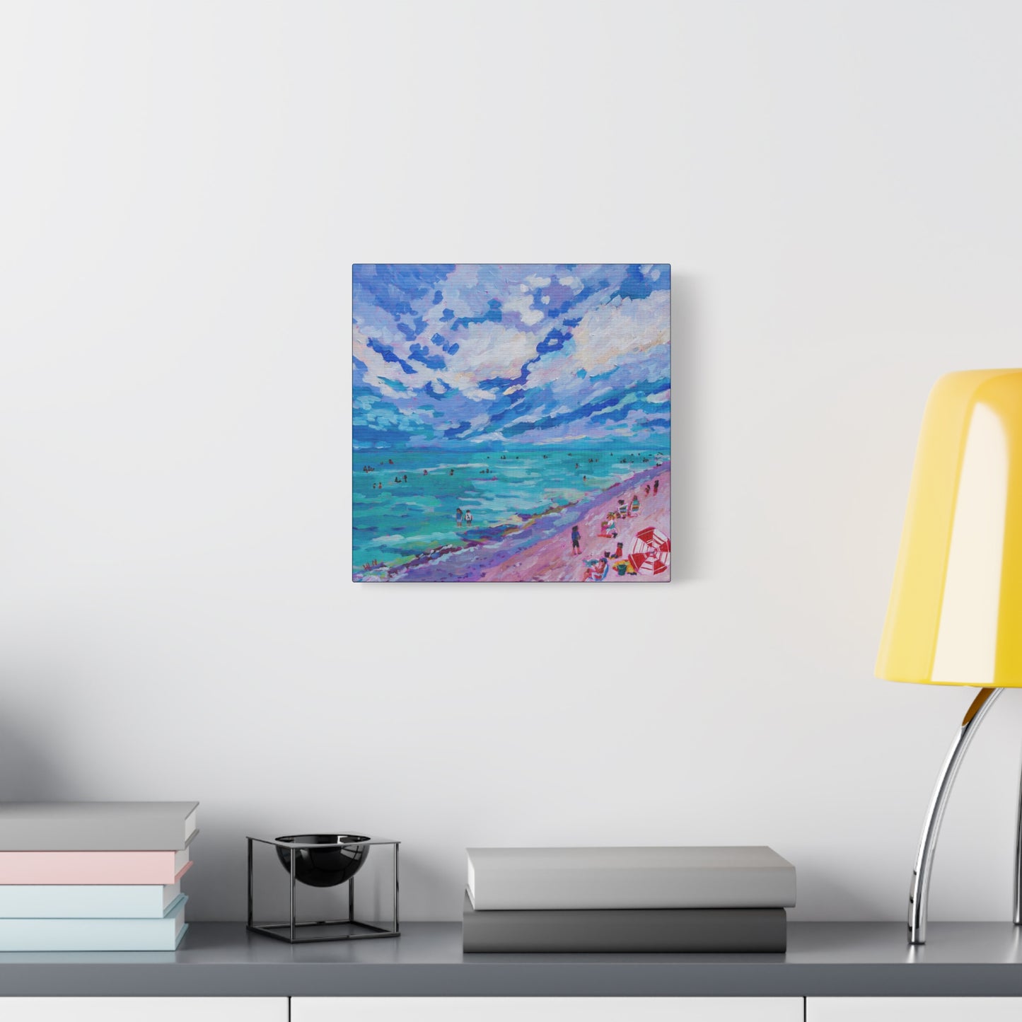 Busy Relaxing Beach Left Panel—Matte Canvas, Stretched, 1.25"