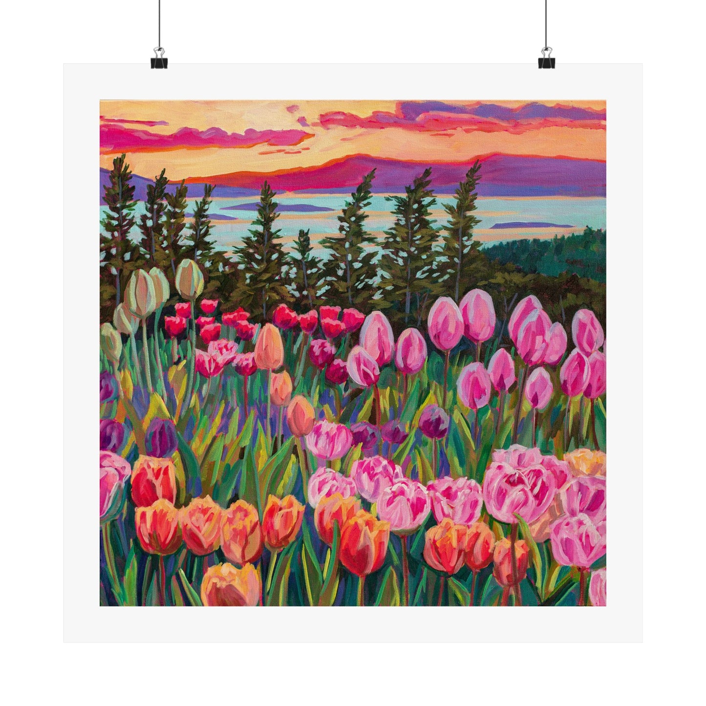 Wonder garden series- Tulip Sunset— Matte Paper Poster Reproduction