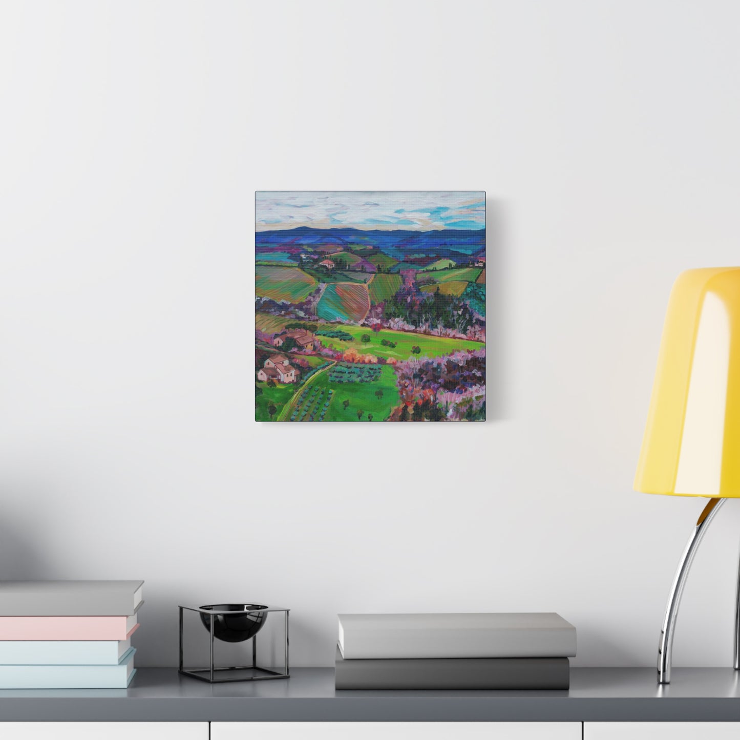 Rolling Tuscan farmland, Italy-Left Panel —Matte Canvas, Stretched, 1.25"