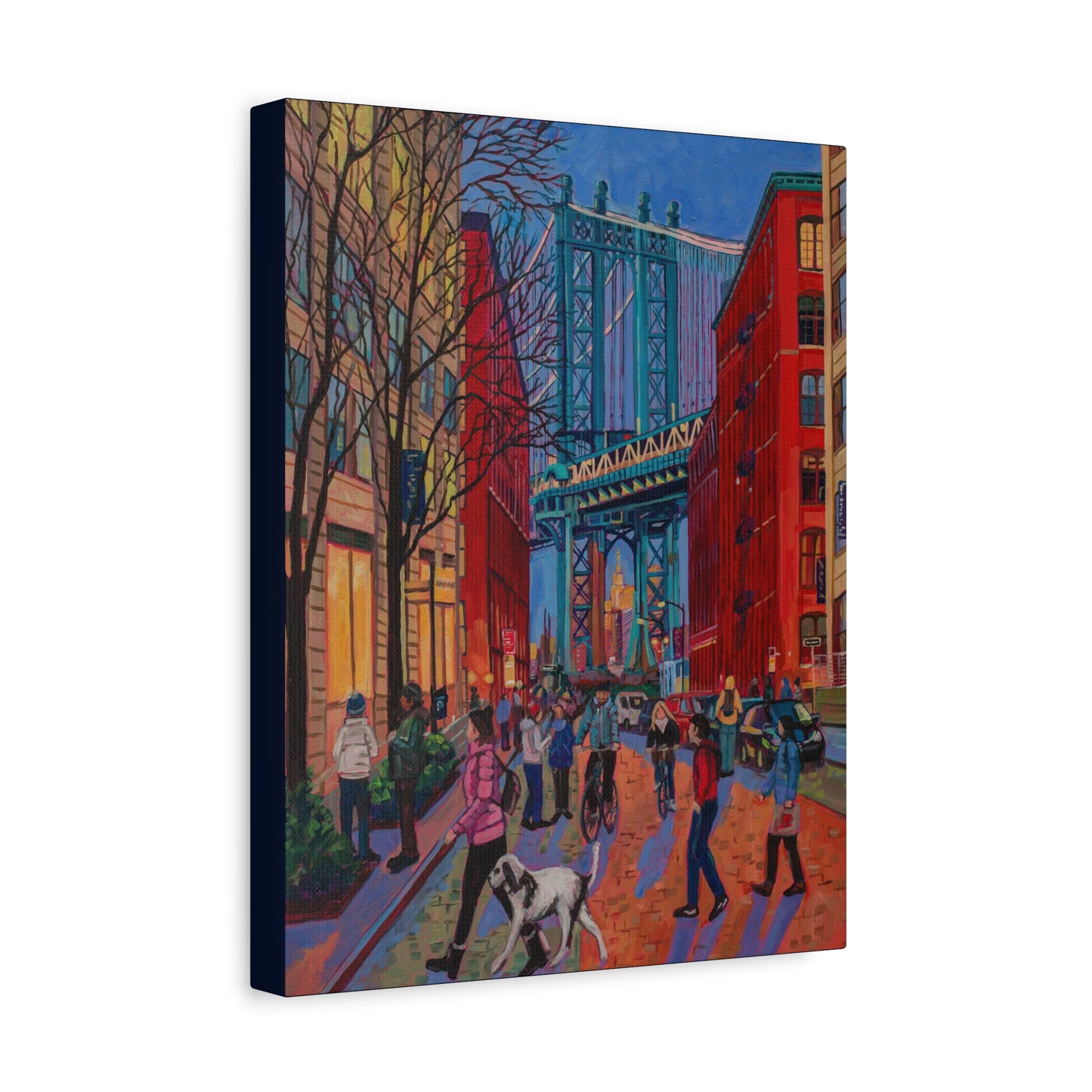 Empire through Manhattan Bridge-DUMBO—Matte Canvas, Stretched, 1.25"