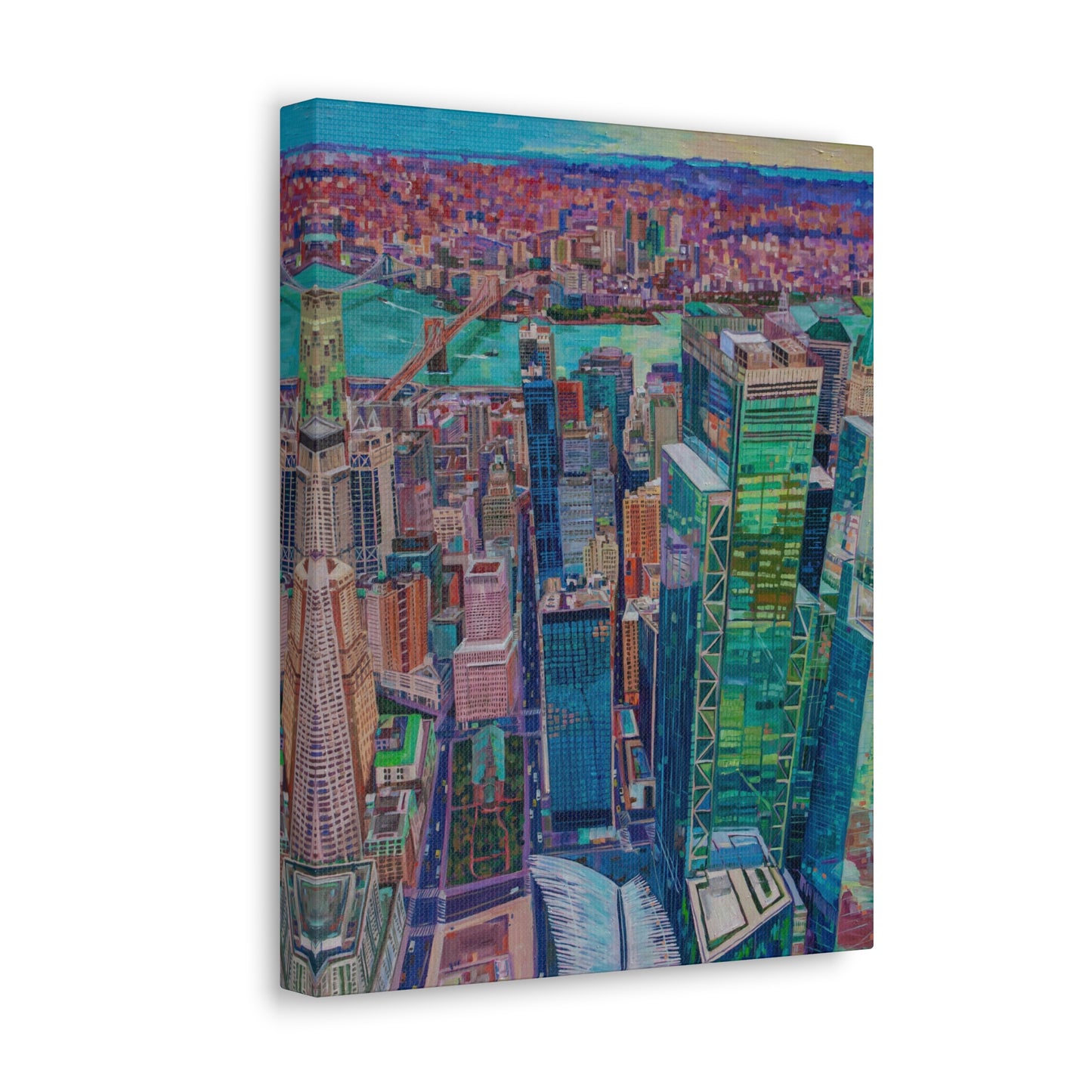 Freedom from Above- NYC — Gallery Wrapped Canvas Reproduction