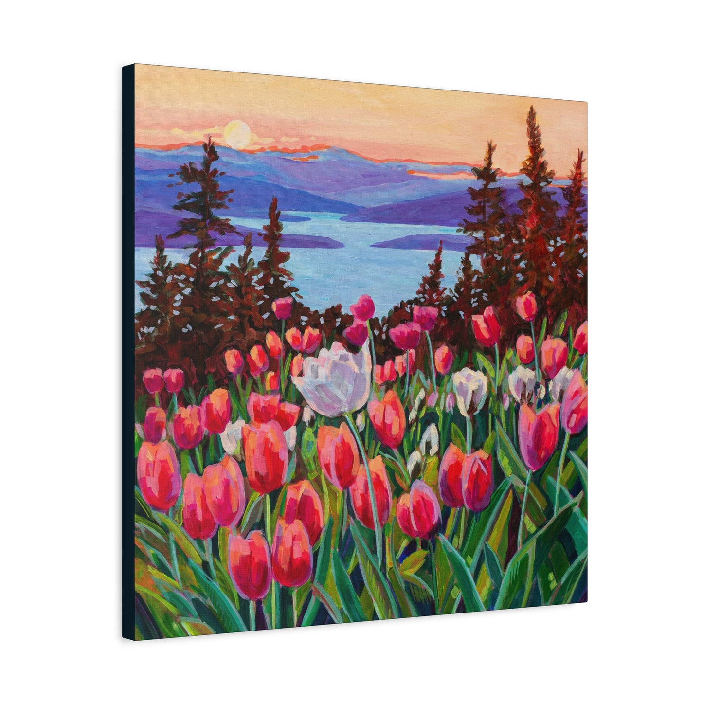 Wonder garden series- Tulips—Matte Canvas, Stretched, 1.25"