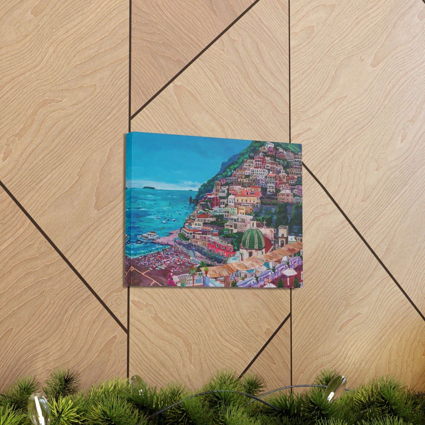 Summer in Positano, Italy— Gallery Wrapped Canvas Reproduction