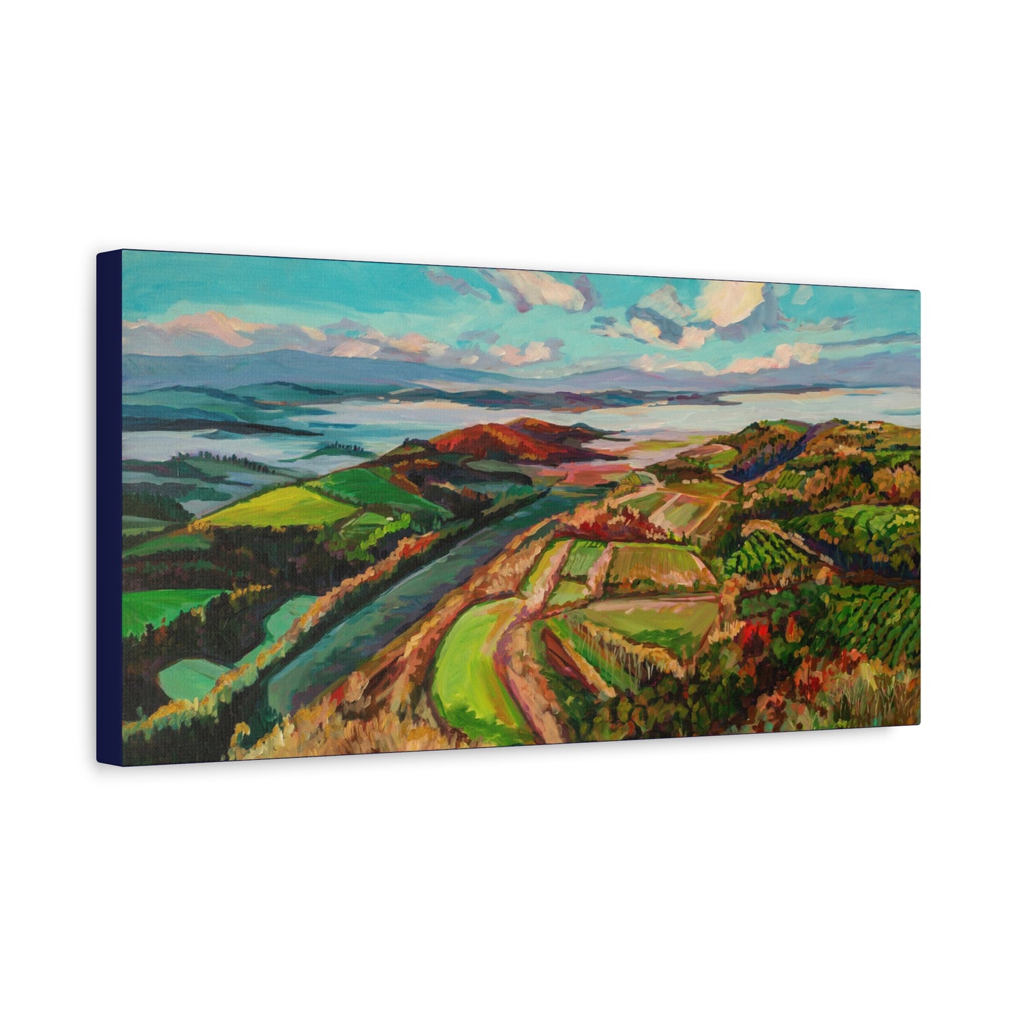 Morning Mist over Tuscany 2— Gallery Wrapped Canvas Reproduction